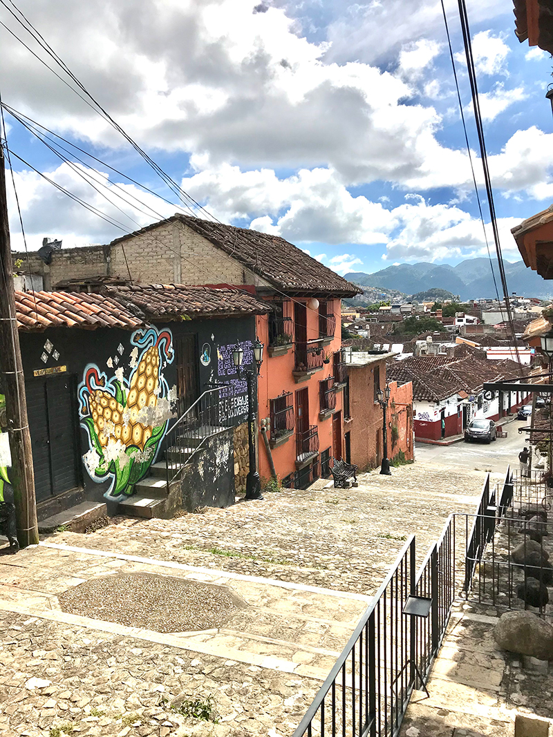 A view in San Cristóbal, a city further south in Mexico.